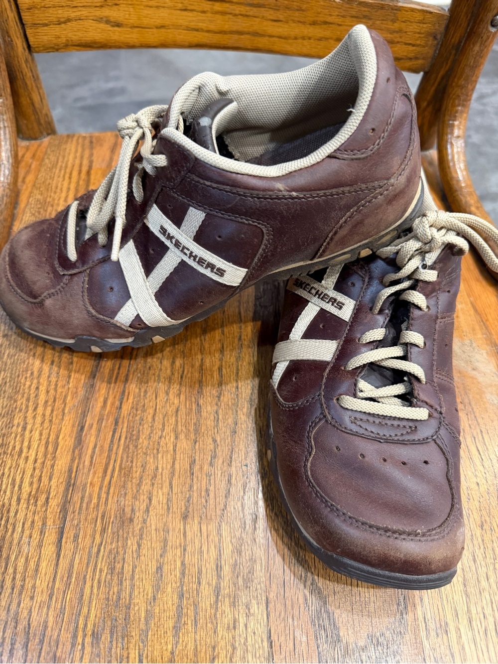 Skechers Women’s Casual Leather Sneakers - Brown